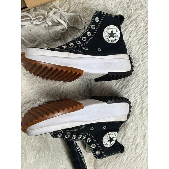 Converse Run Star Hike Shoes Mens Size 7.5 Black Platform High Top 168800C - Picture 2 of 11